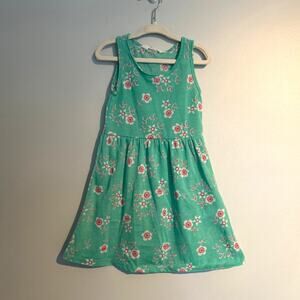 H&M Spring Floral Dress – Light Green with Pink & White Flowers, 2-4 Years